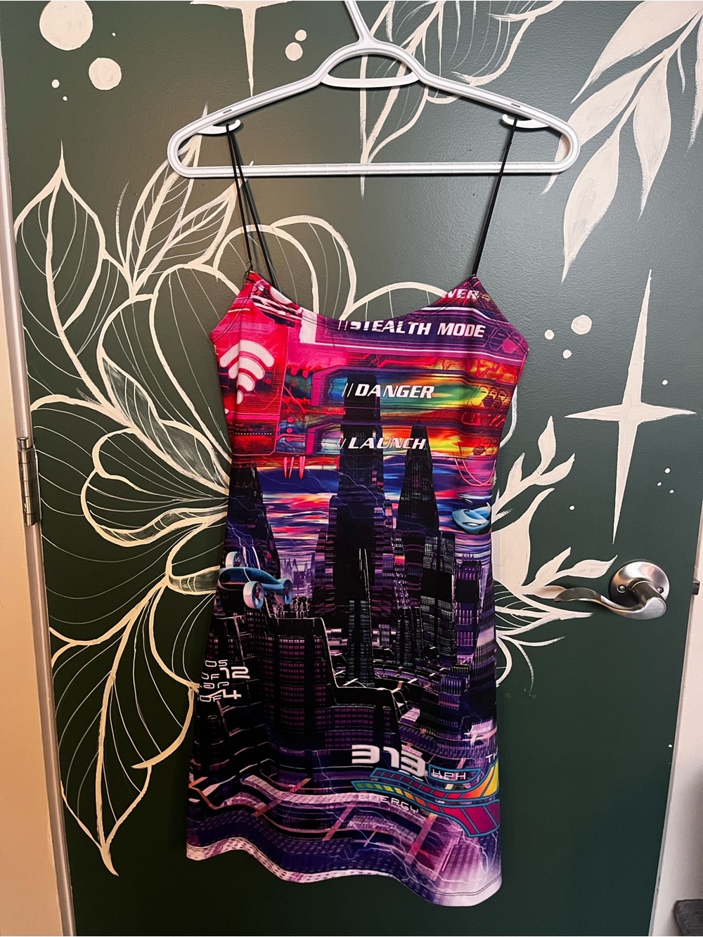 🩷💜 Current Mood - Cyber City Graphic Slip Dress 💜🩷
